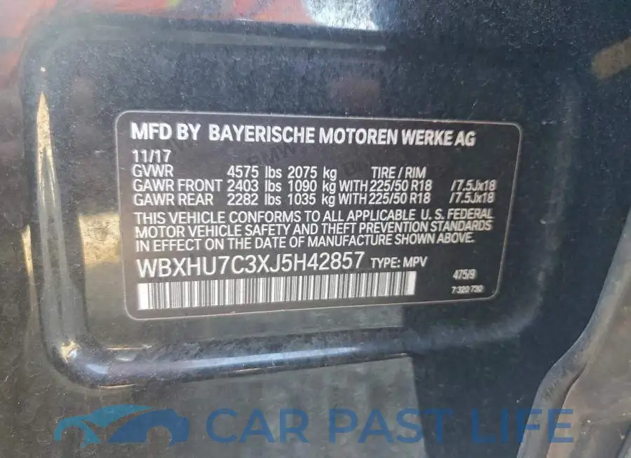 WBXHU7C3XJ5H42857# 13
