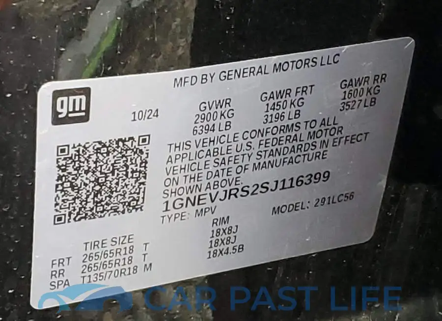 1GNEVJRS2SJ116399# 14