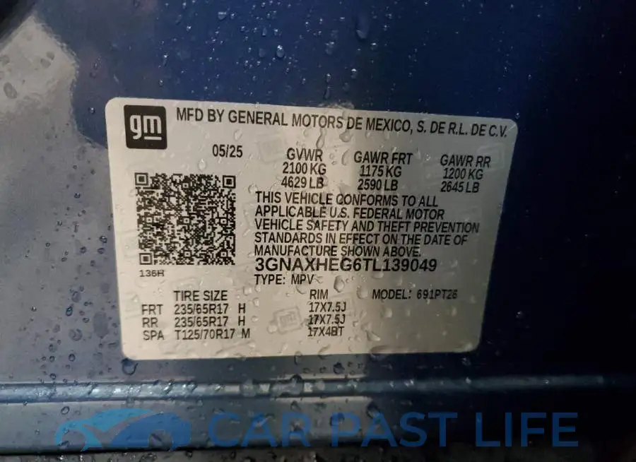 3GNAXHEG6TL139049# 13