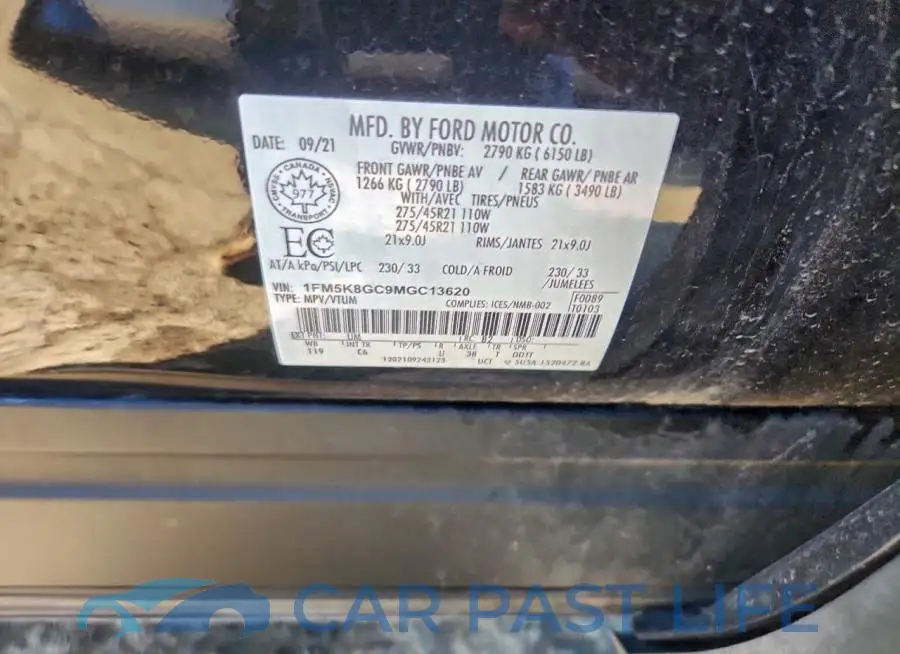 1FM5K8GC9MGC13620# 14