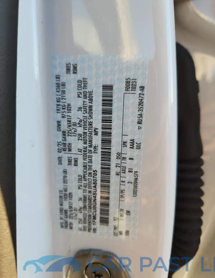 1FMCU0GN4SUA80705# 13