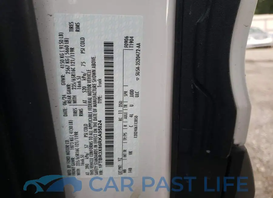 1FTBR3X86RKA95824# 14