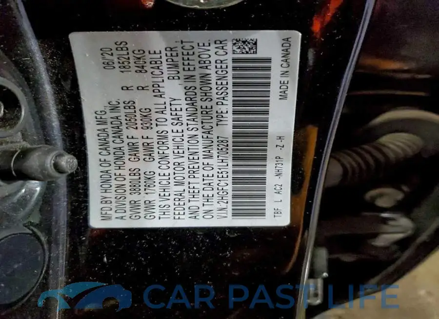 2HGFC1E51LH705287# 12