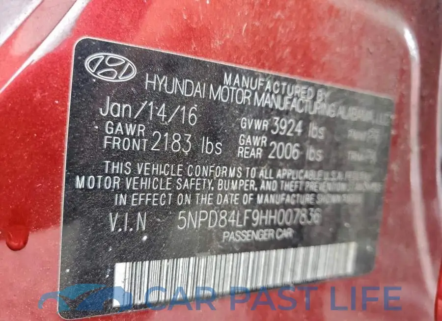 5NPD84LF9HH007836# 13