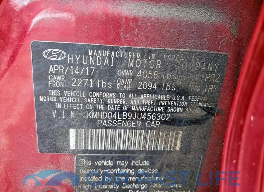 KMHD04LB9JU456302# 12
