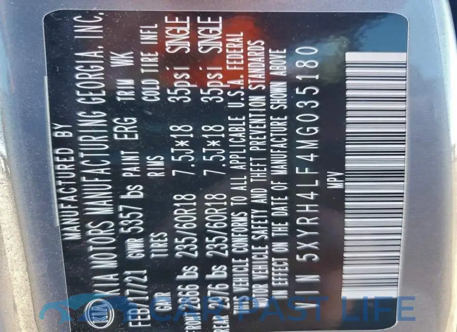 5XYRH4LF4MG035180# 13