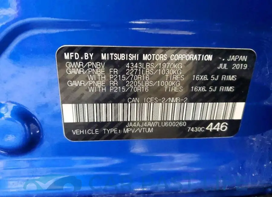 JA4AJ4AW7LU600260# 14