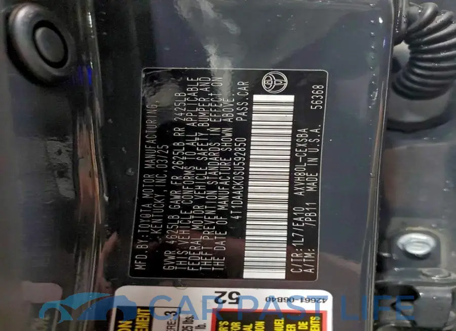 4T1DAACK0SU592850# 13