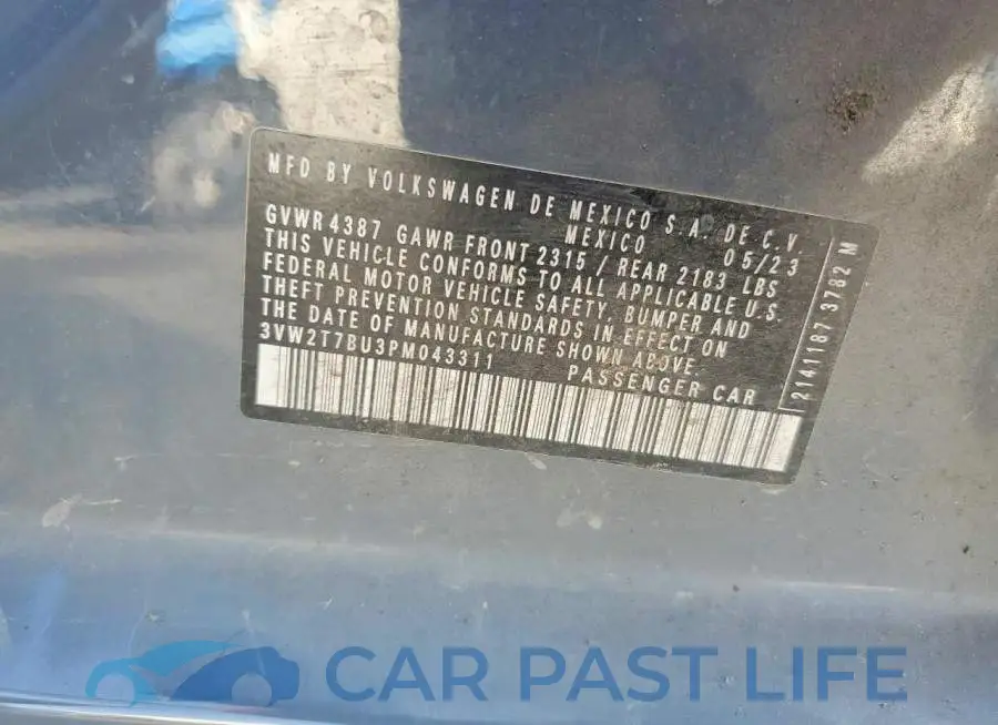 3VW2T7BU3PM043311# 12