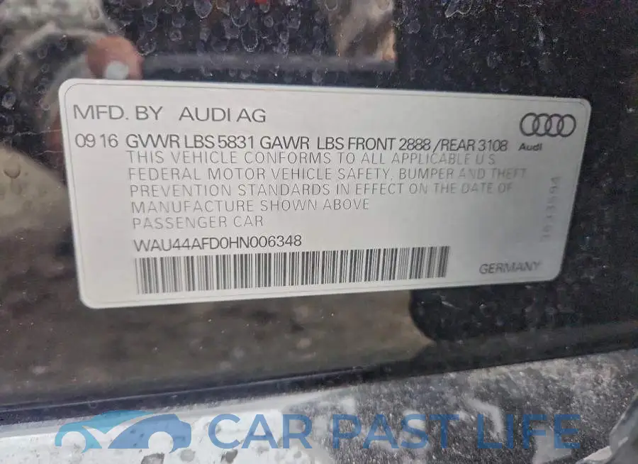 WAU44AFD0HN006348# 12