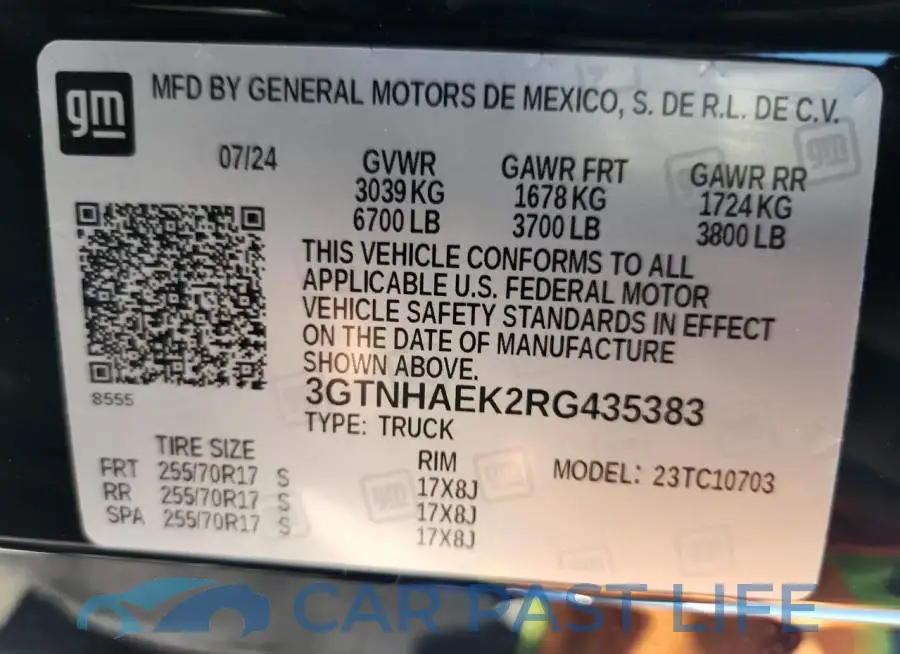 3GTNHAEK2RG435383# 13