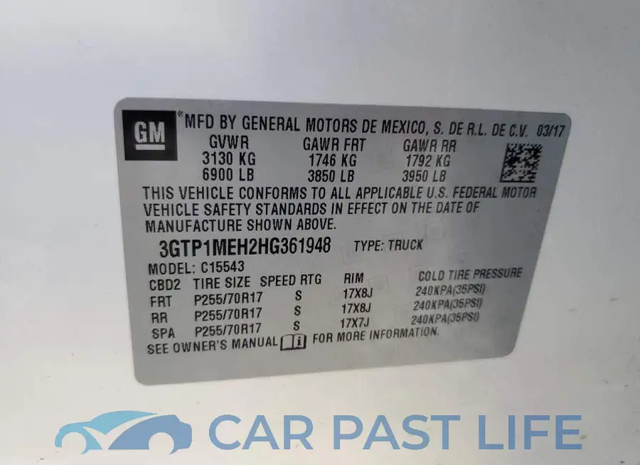 3GTP1MEH2HG361948# 12