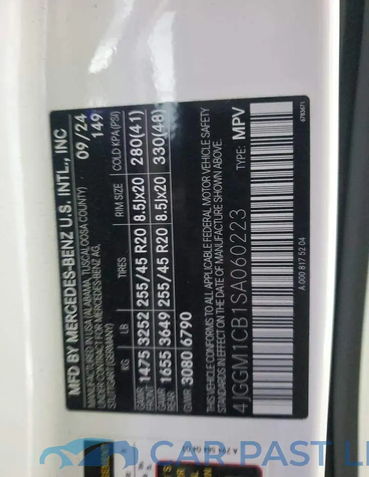 4JGGM1CB1SA060223# 13
