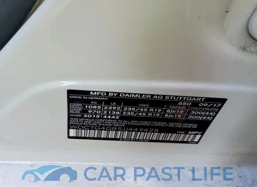 WDCTG4GB5JJ449428# 13