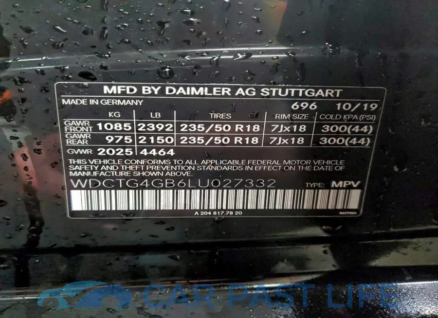 WDCTG4GB6LU027332# 12