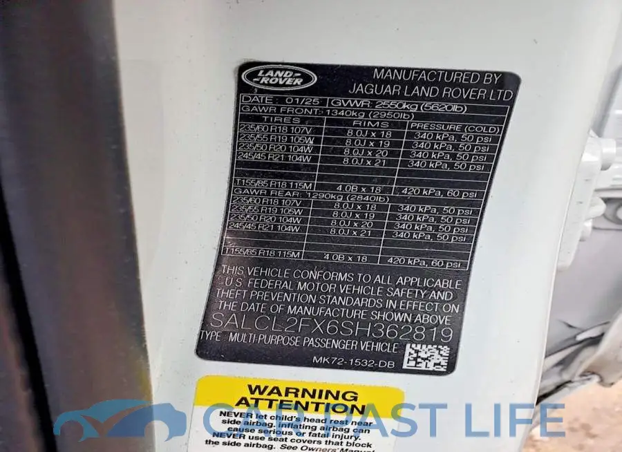 SALCL2FX6SH362819# 12