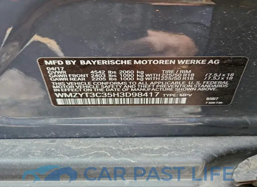 WMZYT3C35H3D98417# 13