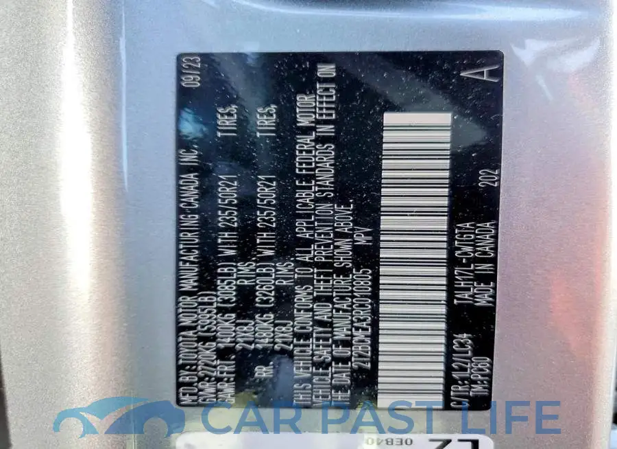 2T2BCMEA3RC010805# 13