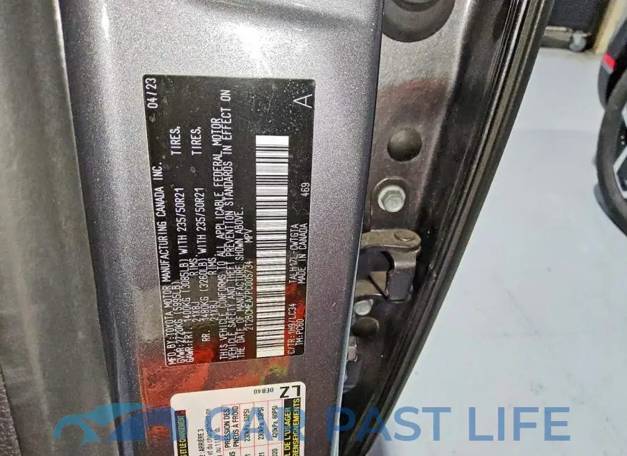 2T2BCMEA7PC005734# 13