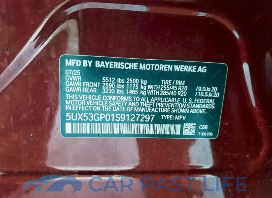 5UX53GP01S9127297# 13