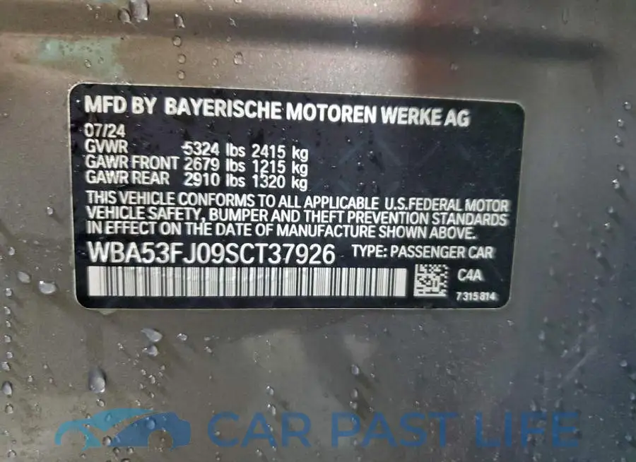 WBA53FJ09SCT37926# 12