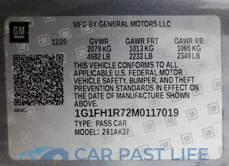 1G1FH1R72M0117019# 13