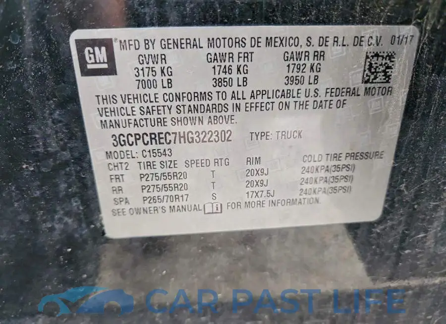 3GCPCREC7HG322302# 12