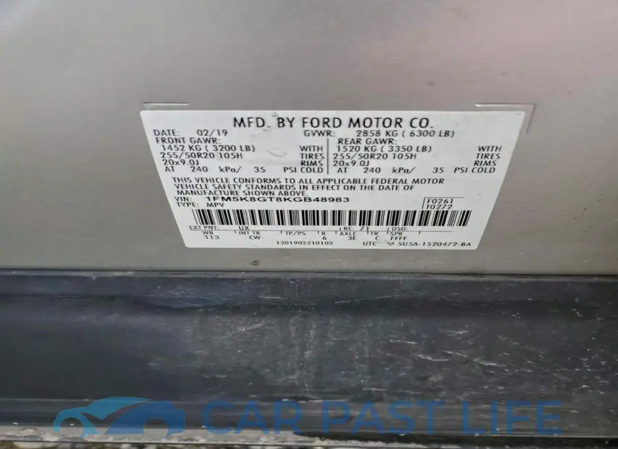 1FM5K8GT8KGB48983# 13