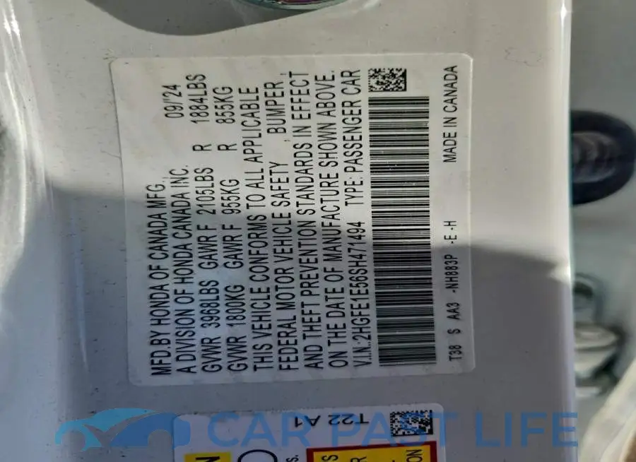 2HGFE1E56SH471494# 12