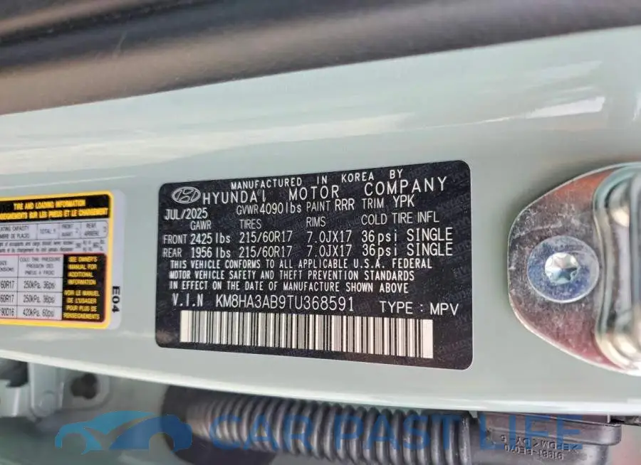 KM8HA3AB9TU368591# 14