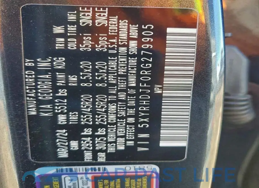 5XYRHDJF0RG279905# 12