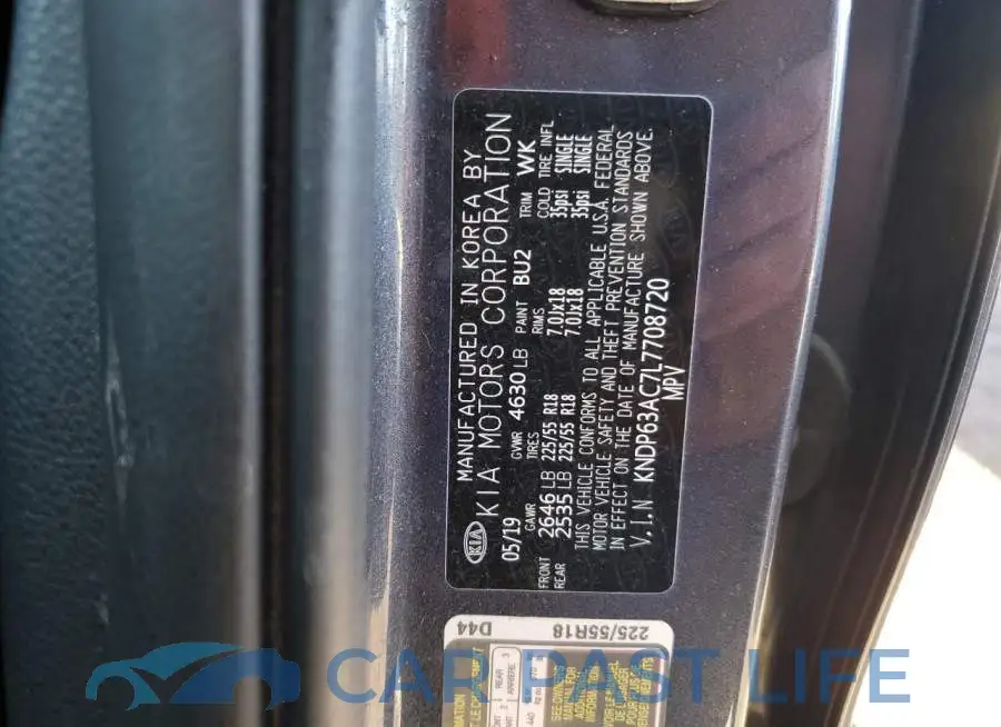 KNDP63AC7L7708720# 13
