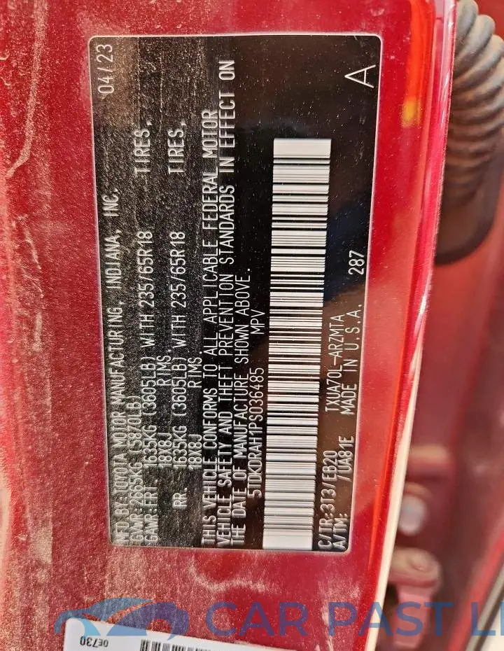 5TDKDRAH1PS036485# 13