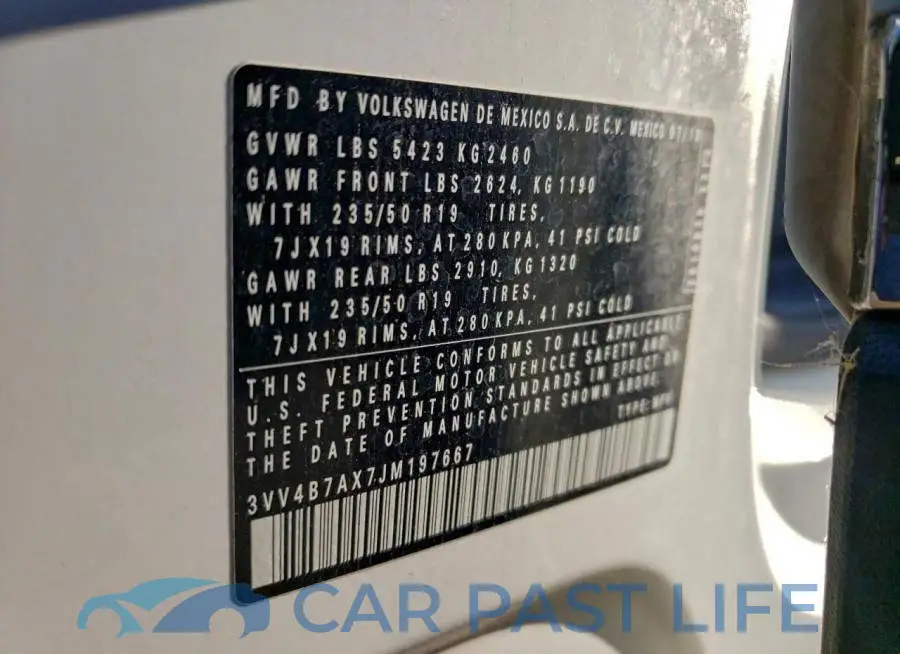3VV4B7AX7JM197667# 13