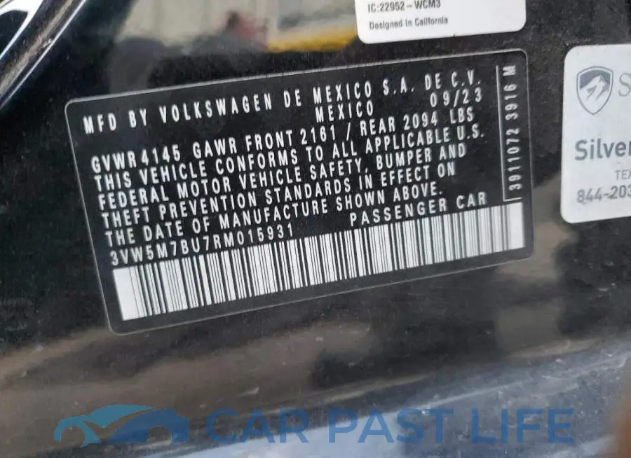 3VW5M7BU7RM015931# 12