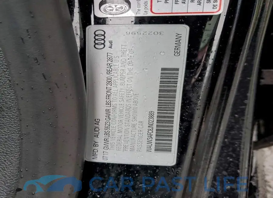 WAUW3AFC8JN023889# 12