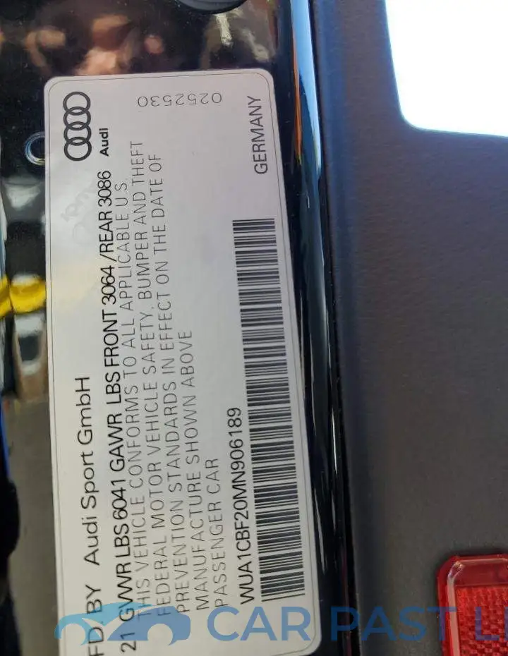 WUA1CBF20MN906189# 12