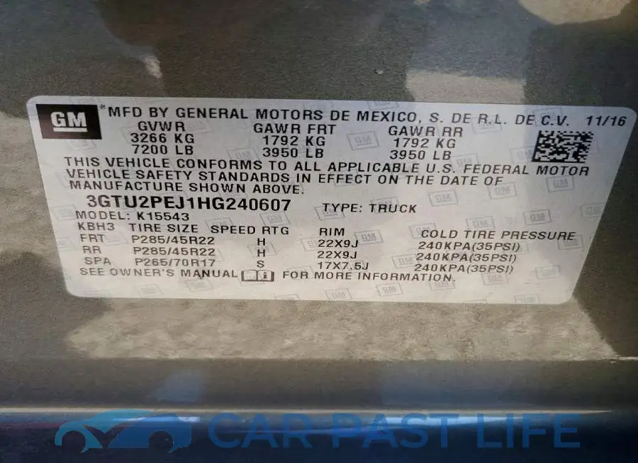 3GTU2PEJ1HG240607# 12