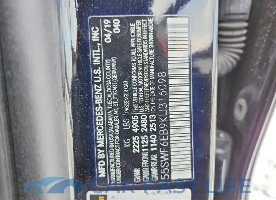 55SWF6EB9KU316098# 12