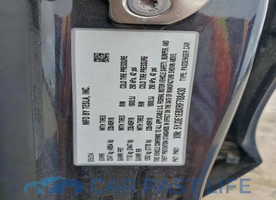 5YJ3E1EBXRF788430# 12