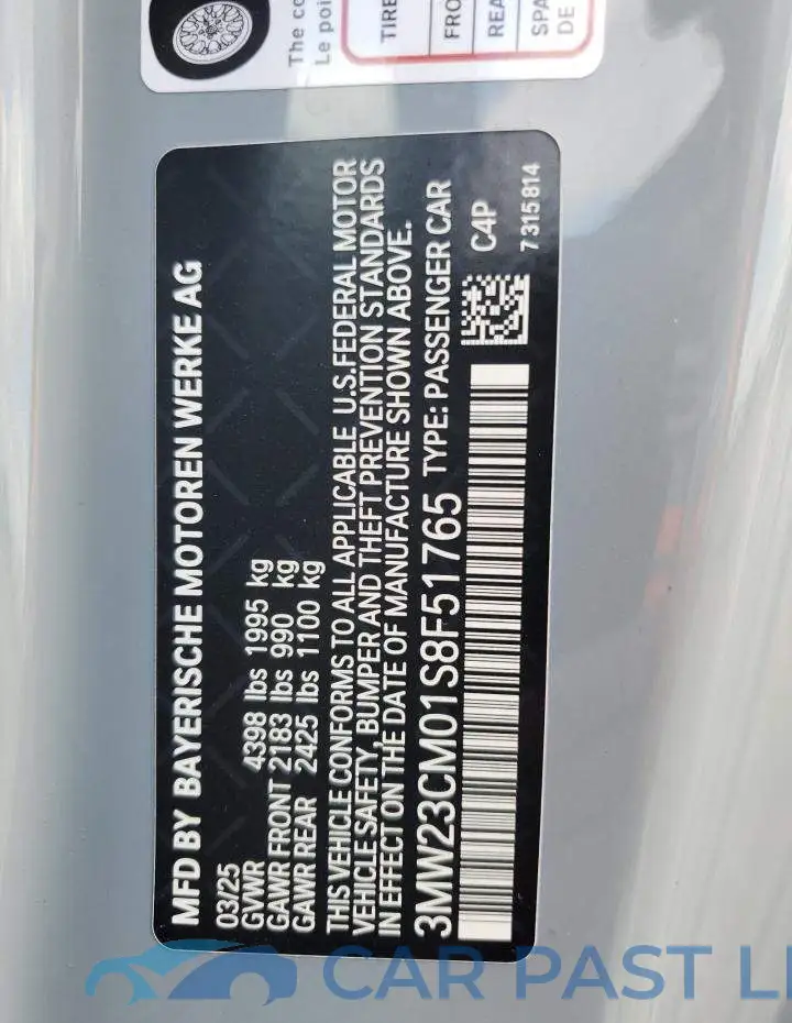 3MW23CM01S8F51765# 13