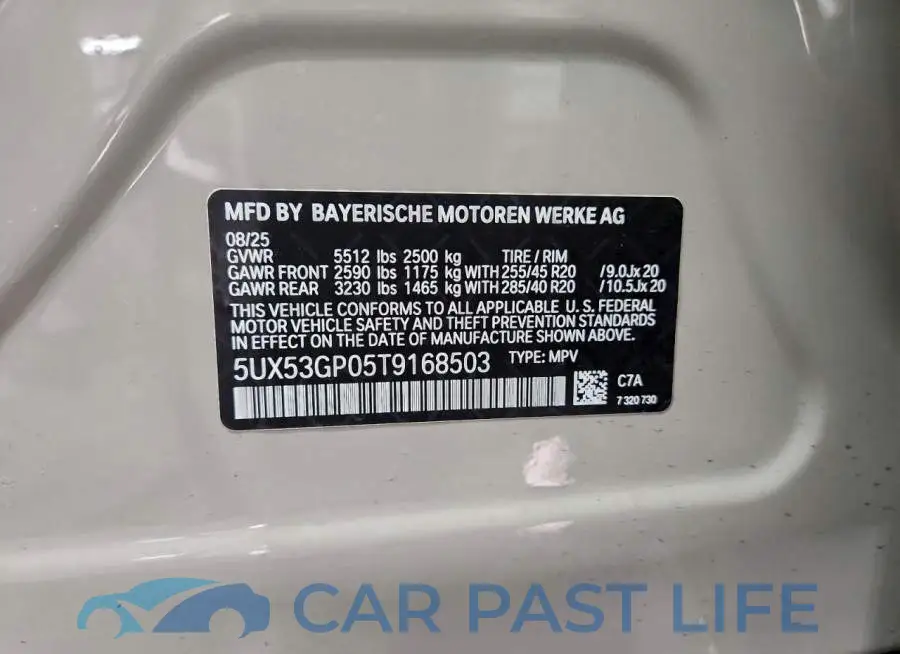 5UX53GP05T9168503# 14