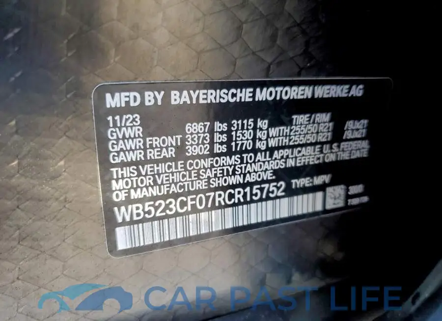 WB523CF07RCR15752# 14