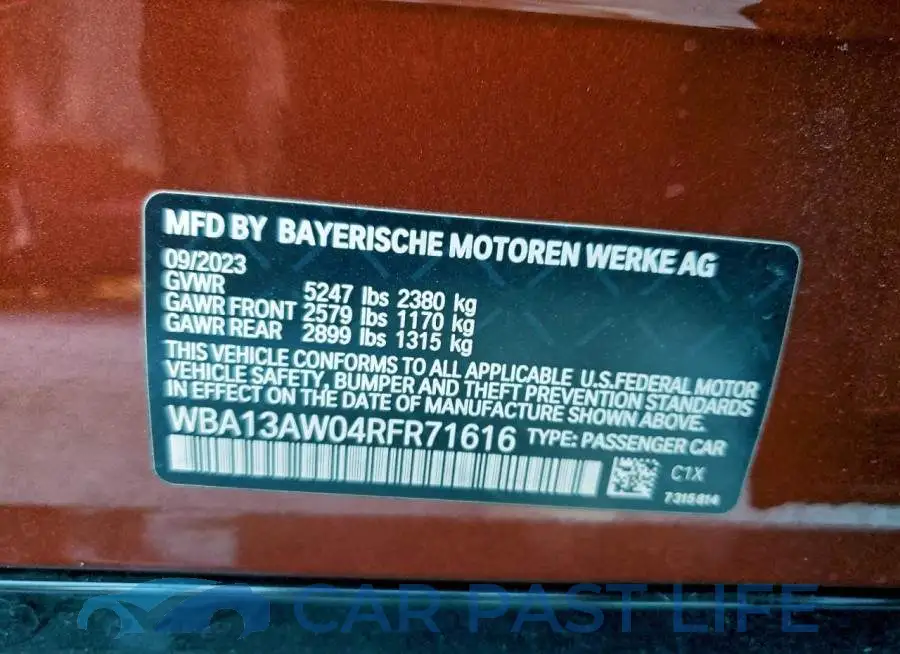 WBA13AW04RFR71616# 12