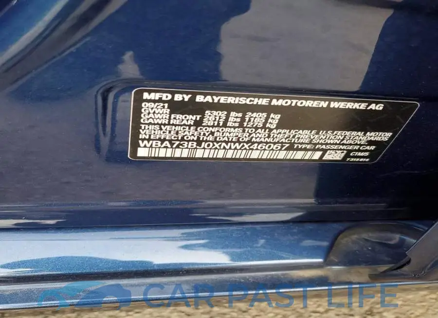 WBA73BJ0XNWX46067# 13