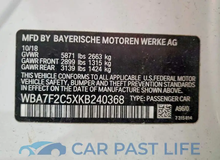 WBA7F2C5XKB240368# 12