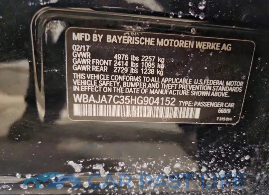 WBAJA7C35HG904152# 12