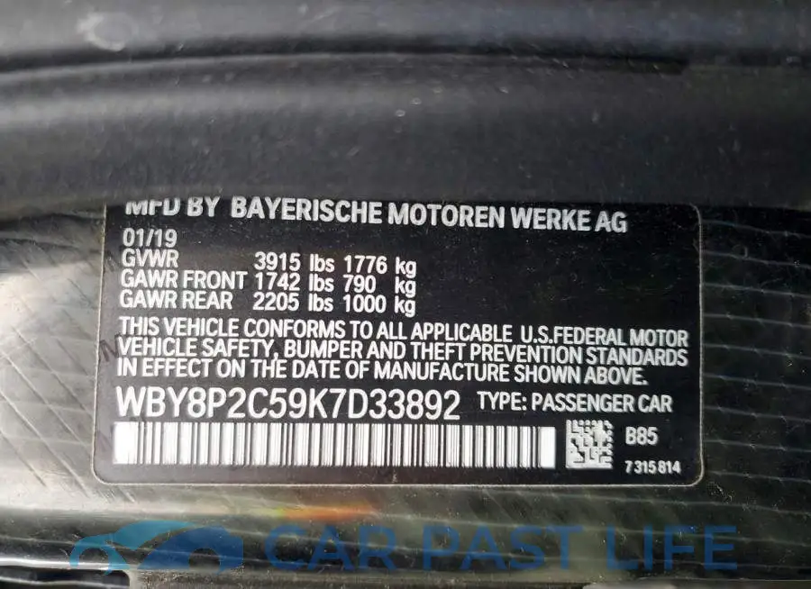 WBY8P2C59K7D33892# 12