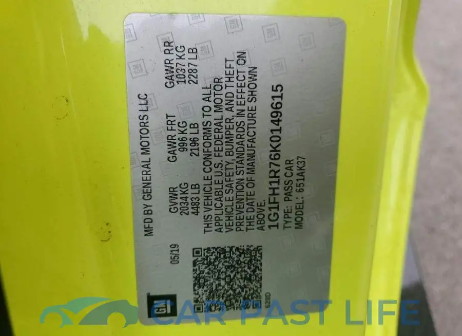 1G1FH1R76K0149615# 12