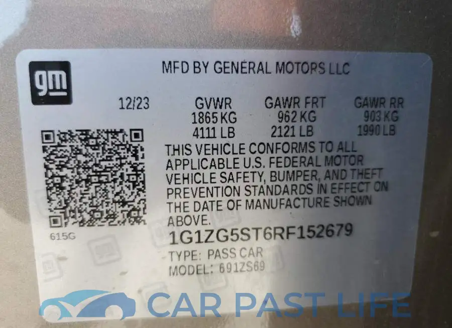 1G1ZG5ST6RF152679# 13